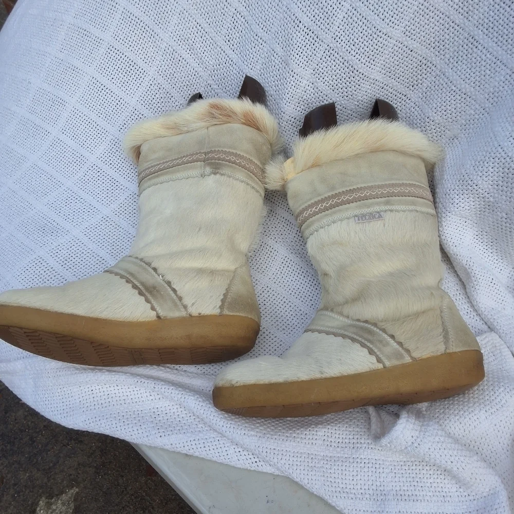 Tecnica vintage after ski calf/ goathair snow boots 6